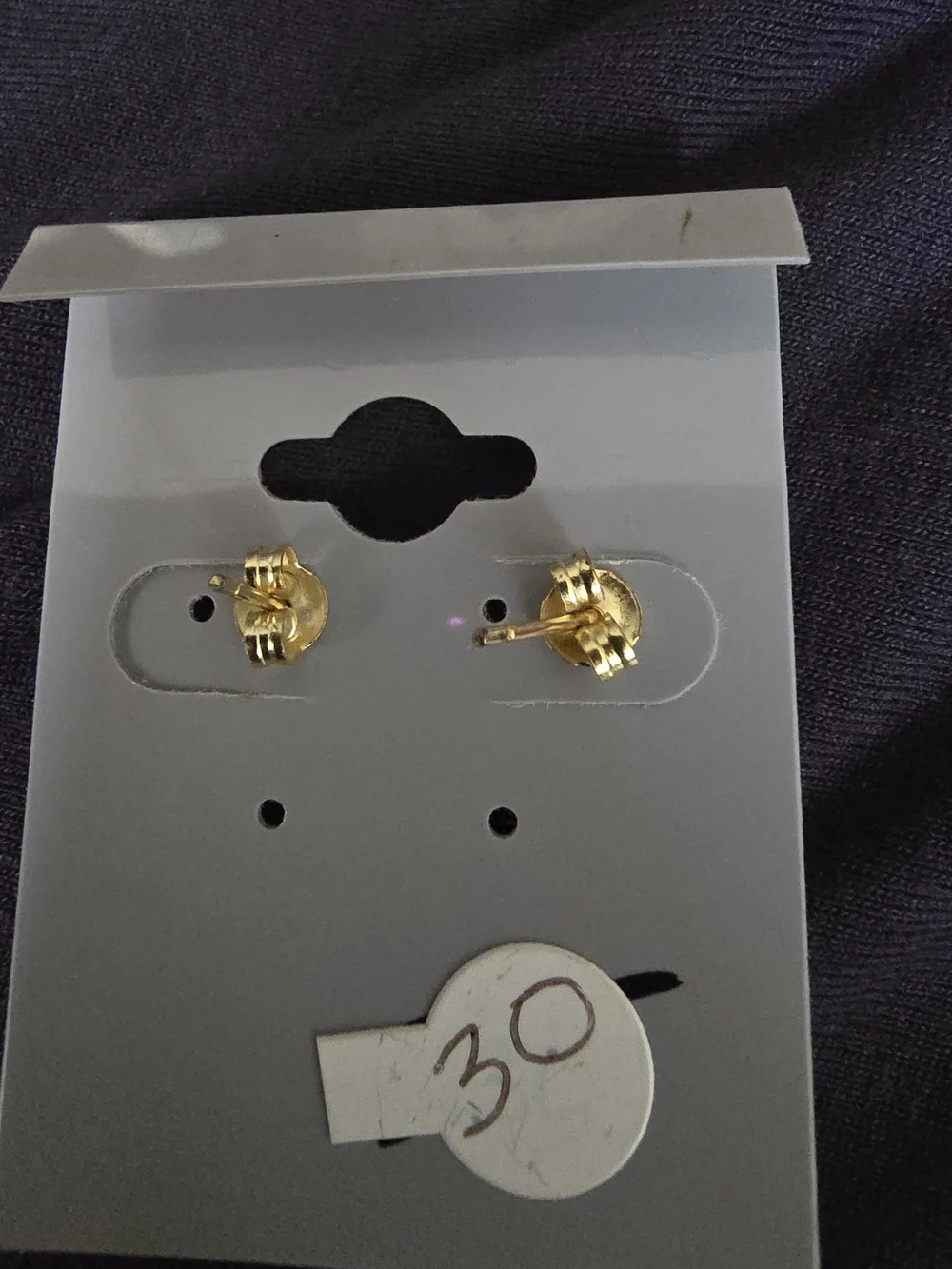 Gold Safety Pin Hoop Earrings with Clear Crystals - Kids Accessories Jewelry